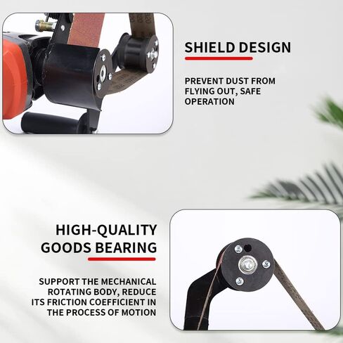 SI FANG Tube Belt Sander Attachment Adapter with 5Pcs Sanding Belts, Angle Grinder Converted to Belt Sander Grinder, 5/8-11 Thread for Polishing Rust Removal Stainless Steel Pipe, Wood Metal Working in Saudi Arabia