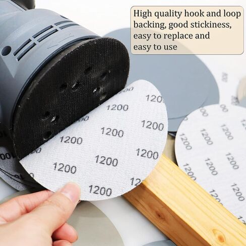 30PCS 5 inch No Hole #400-#7000 Wet Dry Sanding Discs 400 800 1000 1200 1500 2000 2500 3000 5000 7000 Grit Sandpaper Compatible for Random Orbital Sanders (#400-#7000 10Kind Grit Each 3PCS) in Kuwait