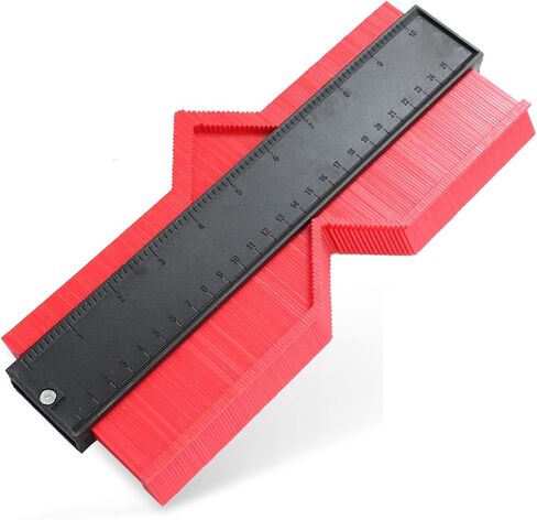 Contour Gauge Duplicator 10 Inch Profile Gauge Measure Ruler Contour Duplicator Plastic Irregular Ruled Deep Contour Copy Gauge for Precise Measurement Tiling Laminate Wood Marking Tool in Kuwait