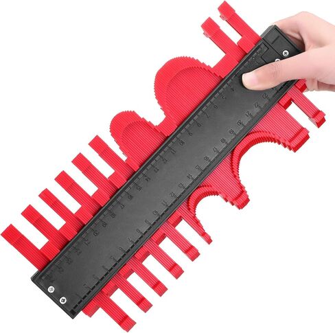 Contour Gauge Duplicator 10 Inch Profile Gauge Measure Ruler Contour Duplicator Plastic Irregular Ruled Deep Contour Copy Gauge for Precise Measurement Tiling Laminate Wood Marking Tool in Kuwait