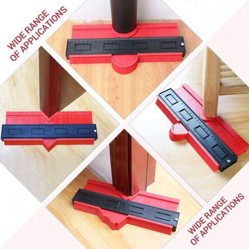 Contour Gauge Duplicator 10 Inch Profile Gauge Measure Ruler Contour Duplicator Plastic Irregular Ruled Deep Contour Copy Gauge for Precise Measurement Tiling Laminate Wood Marking Tool in Kuwait