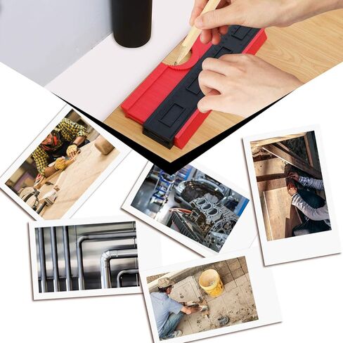 Contour Gauge Duplicator 10 Inch Profile Gauge Measure Ruler Contour Duplicator Plastic Irregular Ruled Deep Contour Copy Gauge for Precise Measurement Tiling Laminate Wood Marking Tool in Kuwait