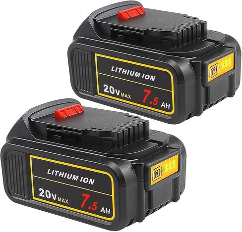 BATTOOL 2 حزمة 7500 مللي أمبير DCB206 بطارية بديلة لبطارية ديوالت 20 فولت ليثيوم ماكس XR DCB200 DCB201 DCB203 DCB204 DCB206 DCB181 DCB180 أدوات كهربائية لاسلكية in Kuwait