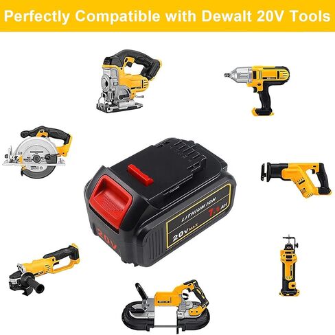 BATTOOL 2 حزمة 7500 مللي أمبير DCB206 بطارية بديلة لبطارية ديوالت 20 فولت ليثيوم ماكس XR DCB200 DCB201 DCB203 DCB204 DCB206 DCB181 DCB180 أدوات كهربائية لاسلكية in Kuwait