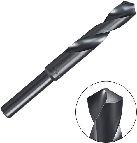 uxcell 16.5mm Reduced Shank Drill Bit HSS 6542 Black Oxide with 1/2 Inch Straight Shank in Saudi Arabia