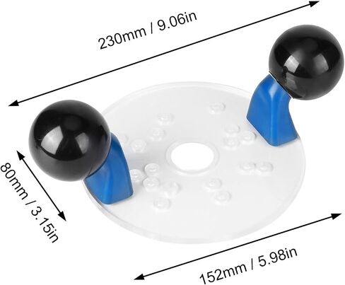 Woodworking Router Base, Clear Router Base Plate with Handles Replacement Trimming Plate Baseplate PVC Lightweight Variable Router Compact Router Tool for Woodworking, Compact Routers, Round in Saudi Arabia