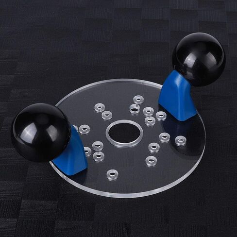 Woodworking Router Base, Clear Router Base Plate with Handles Replacement Trimming Plate Baseplate PVC Lightweight Variable Router Compact Router Tool for Woodworking, Compact Routers, Round in Saudi Arabia