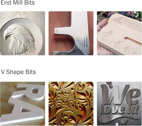 مجموعة أدوات طحن نهاية HQMaster مجموعة أدوات قطع وطحن باستخدام الحاسب الآلي (4 أنواع، كل 10 قطع) in Kuwait