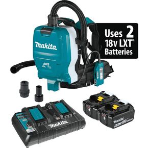 Makita XCV10ZX 18V X2 LXT® Lithium-Ion (36V) Brushless Cordless 1/2 Gallon HEPA Filter Backpack Dry Dust Extractor, AWS™ Capable, Tool Only