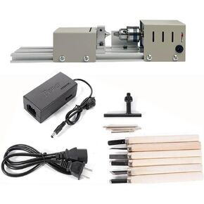 Mini Lathe Beads Polisher Machine Mini Lathe Machine CNC Machining DIY Tool Lathe Standard Set for Table Woodworking in Kuwait