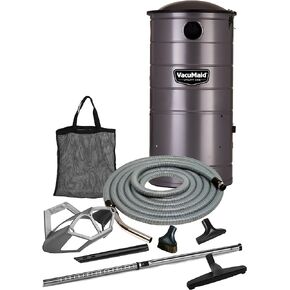 مكنسة كهربائية محمولة على الحائط من VacuMaid UV150GKP ذات عمر ممتد بطول 50 قدم. Garage Kit Pro (الوحدة والعدة)