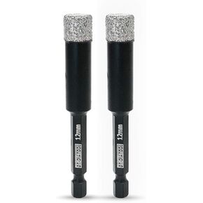 DT-DIATOOL Dry Diamond Drill Bits 1/2 Inch 2pcs for Tile Porcelian Marble with Quick-fit Hex Shank in Saudi Arabia