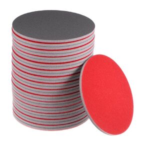 uxcell 6pcs 1500 Grit Sanding Sponge 6 Inch Hook and Loop Sponge Sanding Disc Wet/Dry for Car Wood Drywall Metal