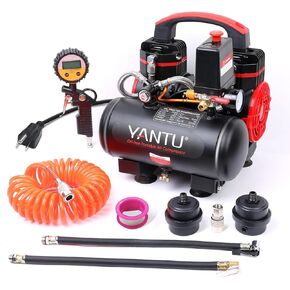 يانتو ضاغط هواء، مكبس بدون زيت 3 لتر 1.2 حصان، ضاغط هواء صغير صامت خالٍ من الزيوت 150 باوند لكل انش مربع in Kuwait