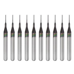 uxcell End Mill CNC Router Bits, 1.7mm x 9mm 1/8" Shank Diamond Film Coated Carbide Engraving Bit Milling Cutter Right Hand for PCB Plastic Fiber Wood 10pcs in Saudi Arabia