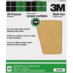 3M 99422NA Pro-Pak Aluminum Oxide Sanding Paint and Rust Removal, 50-Grit, 25 Sheets per Pack (99406NA), 11 in x 9 in in Saudi Arabia