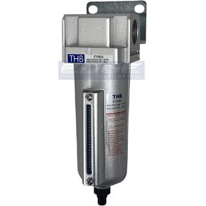 HEAVY DUTY INDUSTRIAL RATED HIGH FLOW PARTICULATE FILTER, IN-LINE WATER TRAP FOR COMPRESSED AIR LINE SYSTEMS, 5 MICRON WITH METAL BOWL AND AUTO DRAIN (3/4" NPT, 11oz) in Kuwait