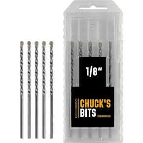 مجموعات قطع البناء المكونة من 5 قطع من Chuck’s Bits (من 1/8 بوصة إلى 5/16 بوصة) من الفولاذ الكربوني المغطى بالكربيد للمطرقة الإيقاعية والمثاقب الدوارة (5/32 بوصة × 4 بوصة) in Kuwait