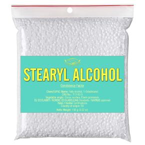 Artekas Innovation - Stearyl Alcohol - for Homemade Cosmetics, Emulsion stabilizer, Fragrance Ingredient, Viscosity Controlling, Masking, Opacifying - 3.52 oz in Kuwait