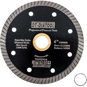 DT-DIATOOL Diamond Porcelain Tile Blade 4-1/2 Inch Arbor 7/8"- 5/8" Ceramic Cutting Disc for Angle Grinder Cutting Granite Marble Artificial Stone 5pcs in Kuwait