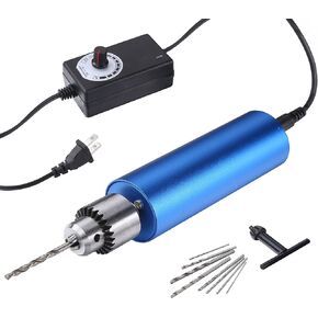 PlusRoc 0.3-4 مم مثقاب كهربائي صغير مع محول طاقة للتحكم في السرعة 3-12 فولت تيار مستمر، مثقاب محمول محمول لصياغة راتنج PCB in Kuwait
