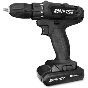 Cordless Drill Set by North Tech | 18V with Variable Speed up to 900 RPM | Battery, Charger, Handstrap, and Bubble Level Included | 3/8" Keyless Chuck in Saudi Arabia