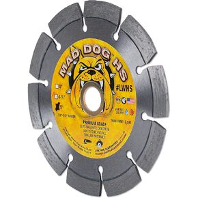 Delta Diamond Mad Dog HS 18 Inch Segmented Diamond Saw Blade, .140 X 1" Arbor, Made in USA, Premium, Wet/Dry, Laser-Welded, General Purpose Cutting Concrete, Masonry, Stone (18") in Kuwait