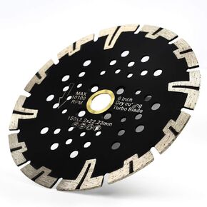 6" Diamond Turbo Saw Blade Granite Blade with Coolling Holes for Stone Concrete Brick Porcelian Tile (6") in Saudi Arabia