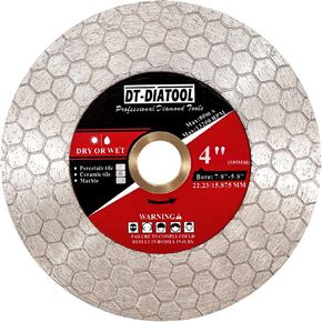 DT-DIATOOL Diamond Saw Blade Tile Cutting Disc 5 Inch for 7/8"- 5/8" Arbor Angle Grinder for Cutting Porcelain Ceramic Marble Artificial Stoneware Edge Grinding