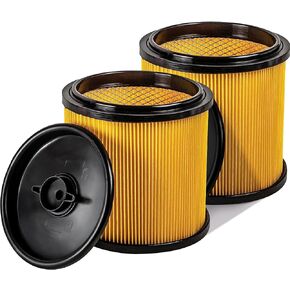 مرشحات Vacmaster القياسية البديلة من VCFS المتوافقة مع Vacmaster ومعظم متاجر Vac/Hart بسعة 5 إلى 20 جالونًا رطبة/جافة، مرشحات قياسية مكونة من قطعتين in Kuwait