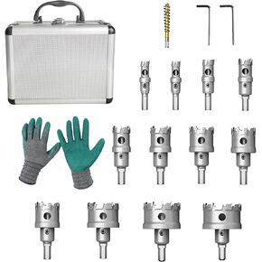 طقم منشار ثقب كربيد TCT مع لقم الثقب، مجموعة منشار ثقب 13 قطعة للمعادن، منشار ثقب قطع الأسنان المائل، قاطع ثقب شديد التحمل للمعادن والحديد والألومنيوم والسبائك والبلاستيك (9/16 بوصة إلى 2-1/8 بوصة) ') in Kuwait