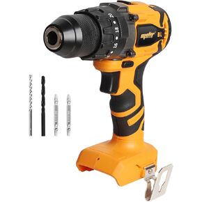 مفك مثقاب لاسلكي من Mellif متوافق مع بطارية Dewalt 20V بحد أقصى (البطارية غير متضمنة)، ظرف بدون مفتاح 1/2 بوصة، سرعتان، بحد أقصى 1950 دورة في الدقيقة، مثقاب كهربائي بدون فرش مع مجموعة لقم 16 قطعة، ضوء LED، مشبك حزام in Kuwait