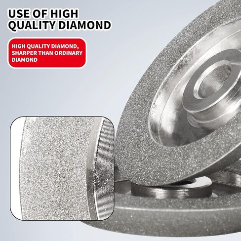 3''x 1/2''x 2/5'' 45-Degree Diamond Grinding Wheel Grinding Hard Alloy Cutter, Glass, Tiles, Tungsten Sharpener and Ceramics for Grinder Cutter Tool in Saudi Arabia
