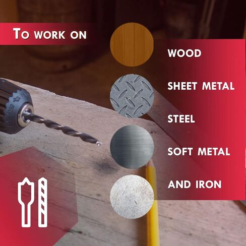 PROMAKER HSS Tip Metal Drill Bits 7/16 inch (5 PCs) for Metal, Steel, Cast Iron, Wood and Plastic 4241 PRO-HSSB177160 in Kuwait