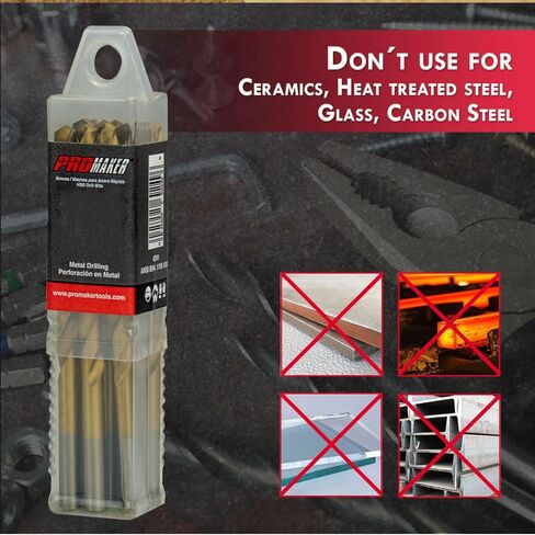 PROMAKER HSS Tip Metal Drill Bits 7/16 inch (5 PCs) for Metal, Steel, Cast Iron, Wood and Plastic 4241 PRO-HSSB177160 in Kuwait