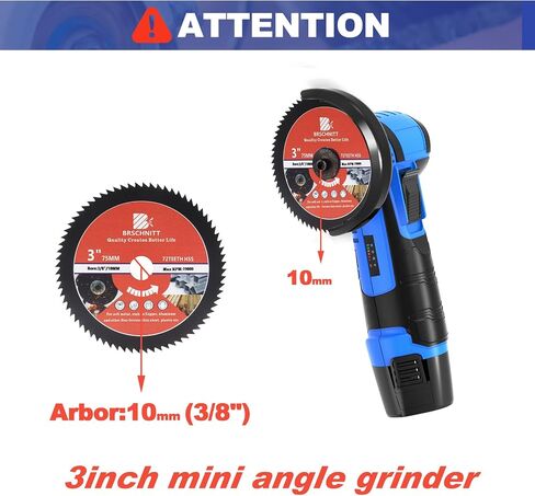 HSS Circular Saw Blade 3inch - BRSCHNITT 3pcs 72T 10mm Bore Cutting Discs for Wood, Copper, Aluminum, Plastic and Soft Metal in Saudi Arabia