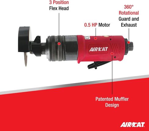 AIRCAT Pneumatic Tools 6530: .5 HP 3-Inch Flex Head Cut-Off Tool 18,000 RPM Free Speed in Saudi Arabia