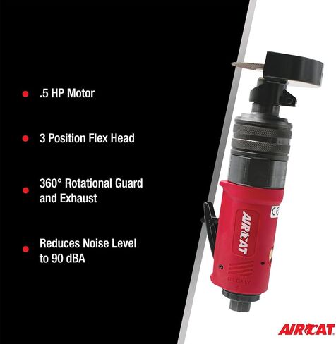 AIRCAT Pneumatic Tools 6530: .5 HP 3-Inch Flex Head Cut-Off Tool 18,000 RPM Free Speed in Saudi Arabia