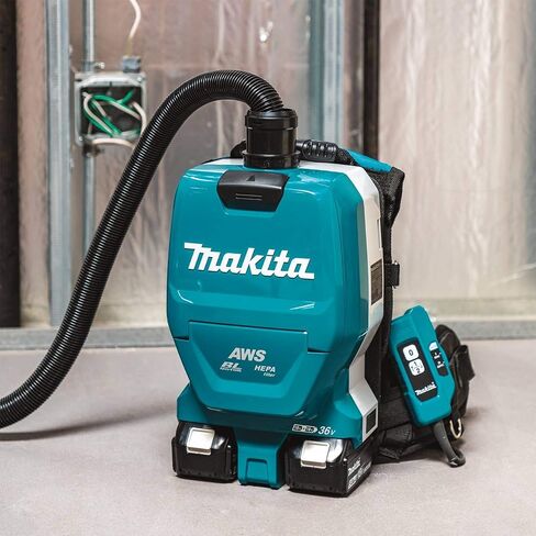 Makita XCV10ZX 18V X2 LXT® Lithium-Ion (36V) Brushless Cordless 1/2 Gallon HEPA Filter Backpack Dry Dust Extractor, AWS™ Capable, Tool Only in Saudi Arabia