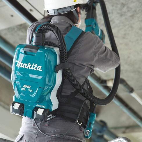 Makita XCV10ZX 18V X2 LXT® Lithium-Ion (36V) Brushless Cordless 1/2 Gallon HEPA Filter Backpack Dry Dust Extractor, AWS™ Capable, Tool Only in Saudi Arabia