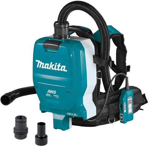 Makita XCV10ZX 18V X2 LXT® Lithium-Ion (36V) Brushless Cordless 1/2 Gallon HEPA Filter Backpack Dry Dust Extractor, AWS™ Capable, Tool Only in Saudi Arabia