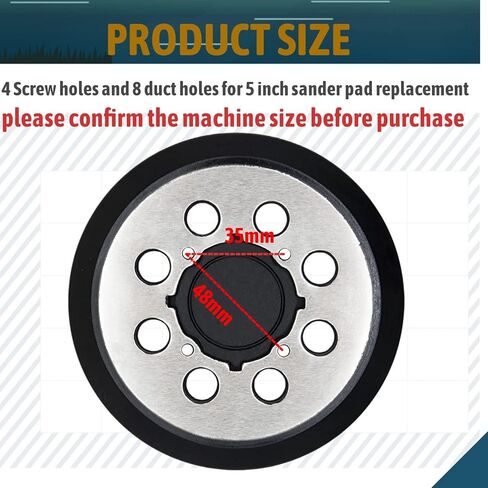 2 Packs for DeWalt DWE64233 & N329079 Orbital Sander Replacement Pad, 5 inch 8 Hole Hook and Loop Sanding Disc Backing Pads, Compatible with DWE6421-B2, DWE6421-B3, DWE6423/6423K, DWE6421/6421K in Kuwait