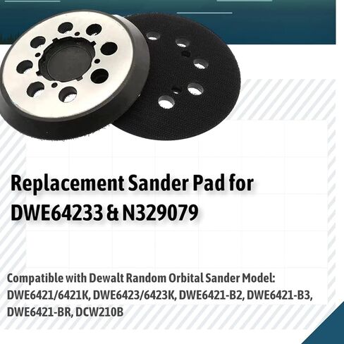2 Packs for DeWalt DWE64233 & N329079 Orbital Sander Replacement Pad, 5 inch 8 Hole Hook and Loop Sanding Disc Backing Pads, Compatible with DWE6421-B2, DWE6421-B3, DWE6423/6423K, DWE6421/6421K in Kuwait