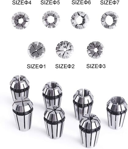 SainSmart Genmitsu Nano Blue Coat End Mill CNC Router Bits مجموعة أساسية، 3 صناديق لقم التوجيه (30 بت) وصندوق واحد ER11 مجموعة أطواق زنبركية in Saudi Arabia