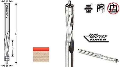 Amana Tool - 51436 Solid Carbide Spiral Plastic Flush Trim 1/4 Dia x 3/4 x 1/4 Shank x 3 I in Saudi Arabia