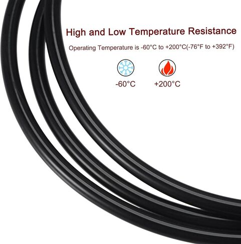 MECCANIXITY خرطوم أنابيب السيليكون 1/4 "ID 3/8" OD 3.3ft أسود لأنبوب هواء خرطوم المياه in Kuwait