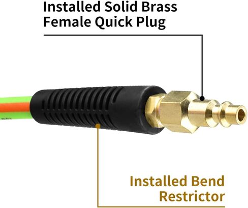 Abakoo 19 Pieces Air Compressor Accessory Kit, 1/4" x 25 Feet Hybrid Air Hose Green, 1/4" NPT Air Tool Kit with Blow Gun and Air Hose Fittings in Saudi Arabia
