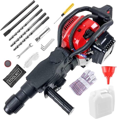 جاكشين 2 في 1 52cc البنزين جاك المطرقة قاطع الخرسانة 2-السكتة الدماغية تعمل بالغاز آلة حفر البنزين المحمولة جاك المطرقة in Kuwait