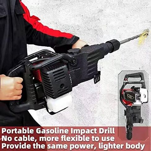 جاكشين 2 في 1 52cc البنزين جاك المطرقة قاطع الخرسانة 2-السكتة الدماغية تعمل بالغاز آلة حفر البنزين المحمولة جاك المطرقة in Kuwait