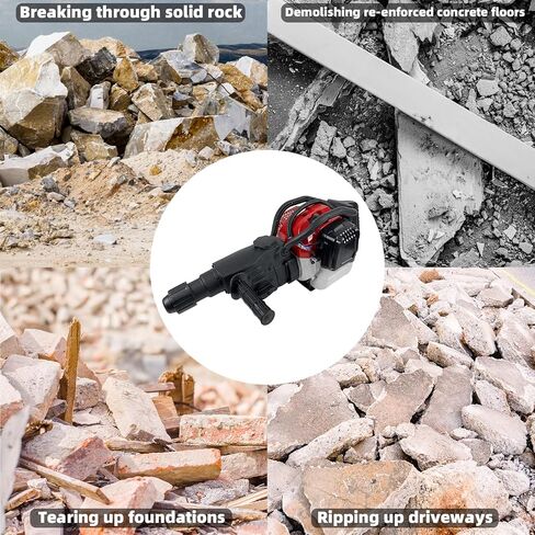 جاكشين 2 في 1 52cc البنزين جاك المطرقة قاطع الخرسانة 2-السكتة الدماغية تعمل بالغاز آلة حفر البنزين المحمولة جاك المطرقة in Kuwait